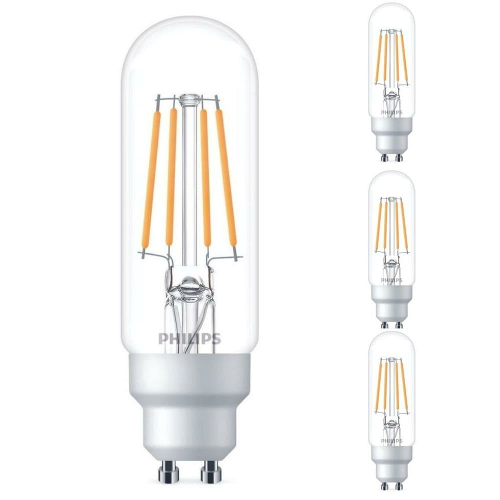Philips LED Lampe ersetzt 40W, GU10 Rhrenform T30, klar, kaltwei, 470 Lumen, nicht dimmbar, 4er Pack