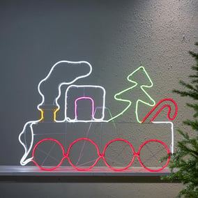 LED Silhouette Neoled Weihnachtszug in Mehrfarbig 21W IP44