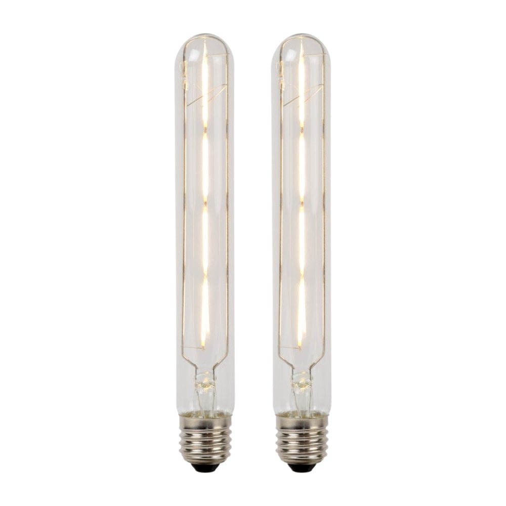 LED Lampe, E27 Kolbenform, klar -Vintage, 600 Lumen, dimmbar 2er-Pack