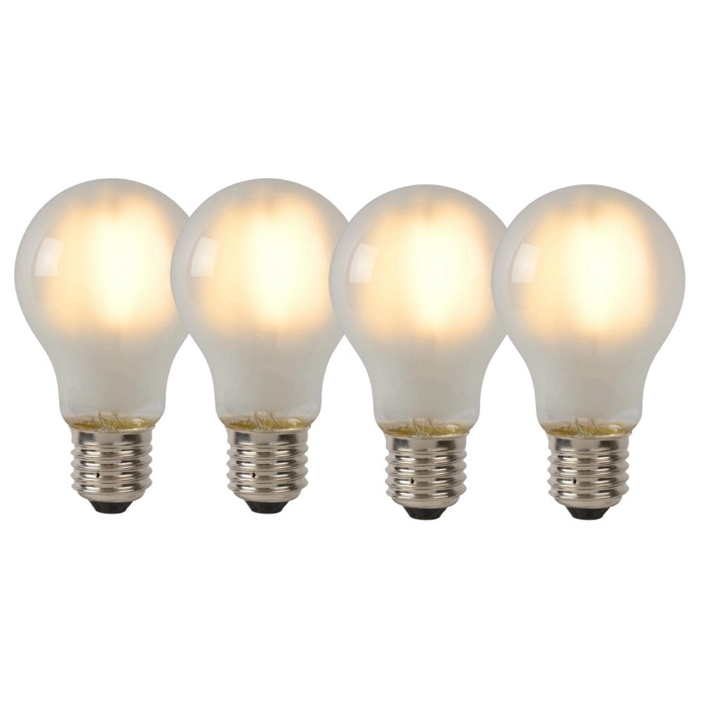 LED Leuchtmittel E27 Birne - A60 in Transparent-milchig 5W 600lm 4er-Pack